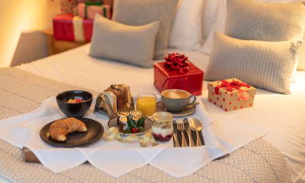 Breakfast in bed on Christmas day