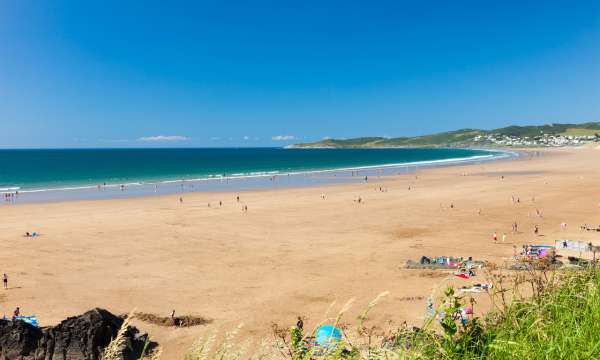 North Devon beach in the peak of summer