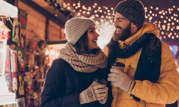 couple together at Christmas