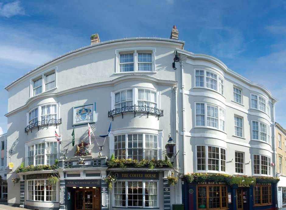 Royal and Fortescue Hotel Exterior from Barnstaple High Street