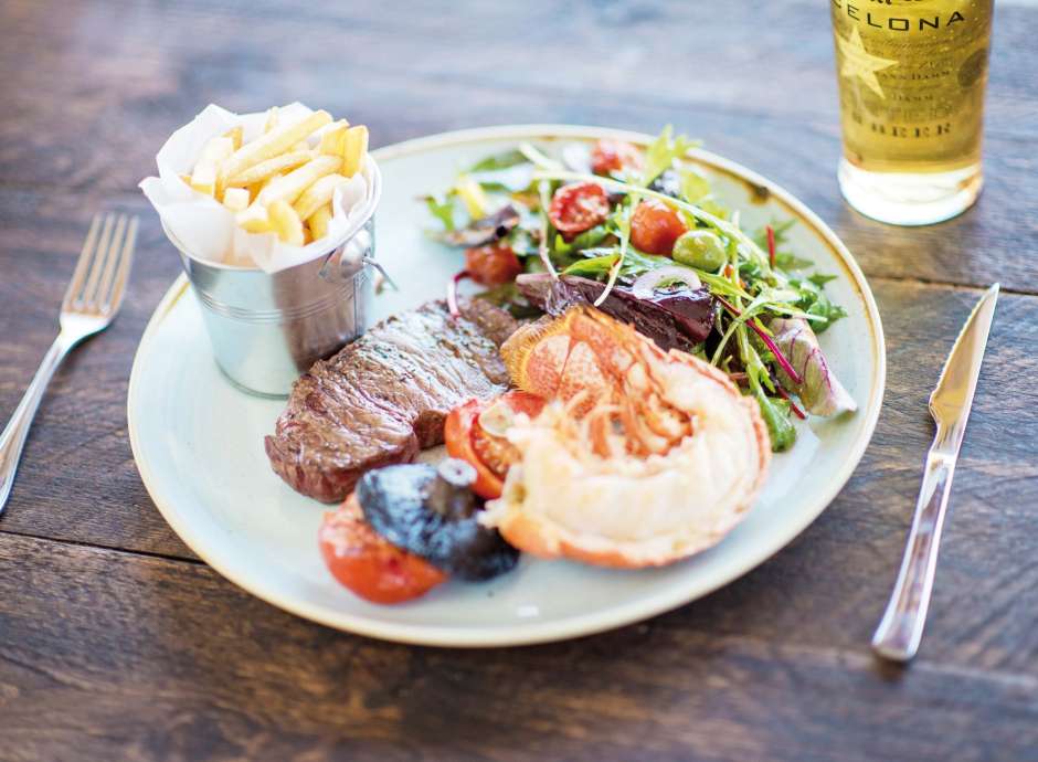 Beachside Grill at Saunton Sands - Steak and Lobster Surf and Turf