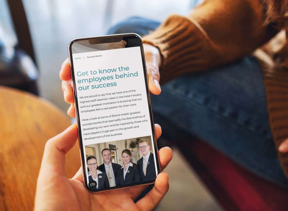 Brend Careers Website on Smartphone