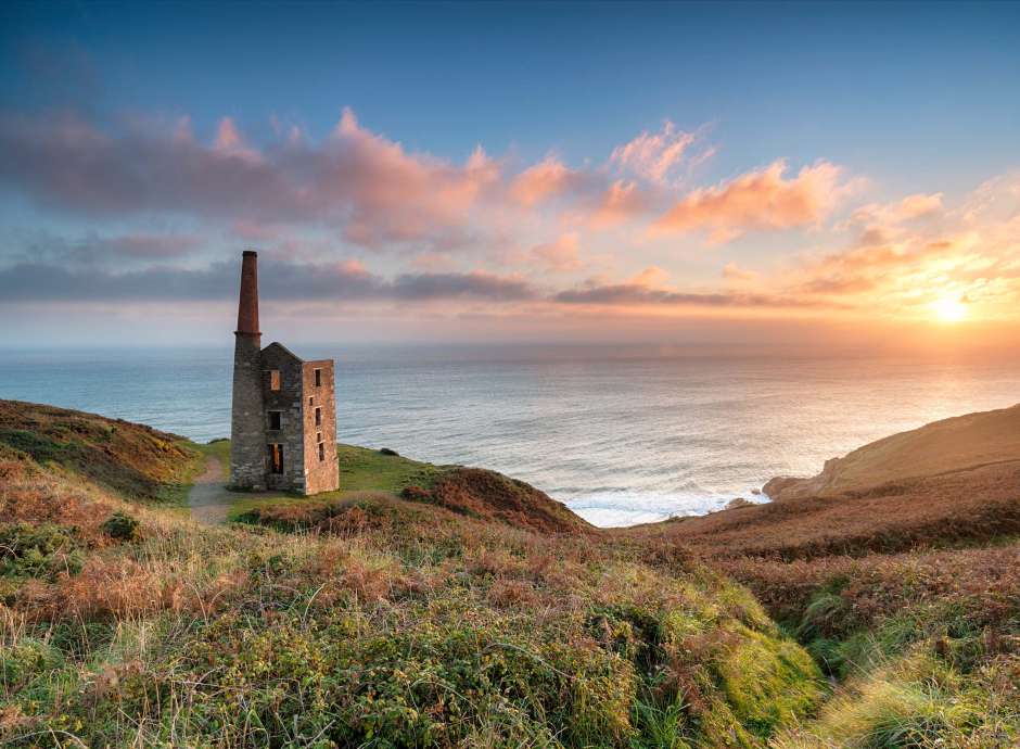 Sunset over Rinsey Head Cornwall