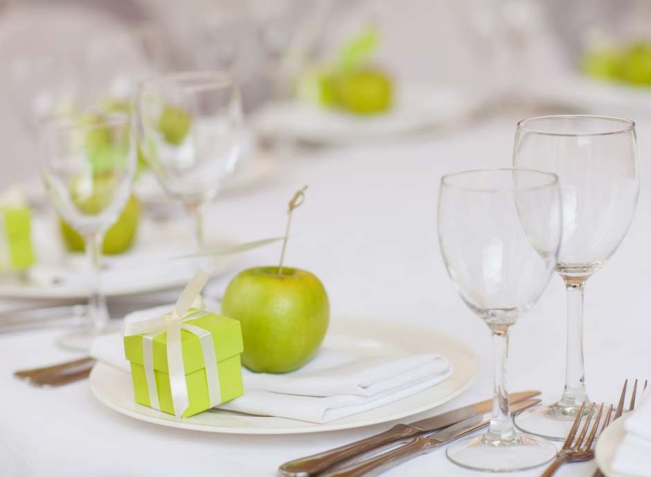 Place setting at a Wedding Reception