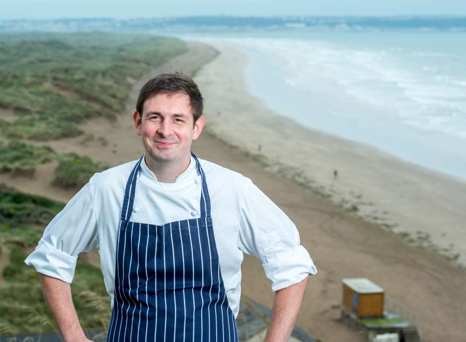 Saunton sands head chef beach in background