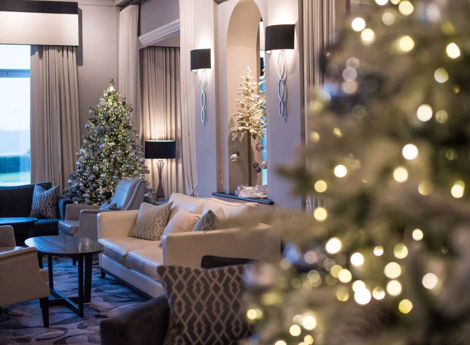 Christmas trees at Carlyon Bay Hotel