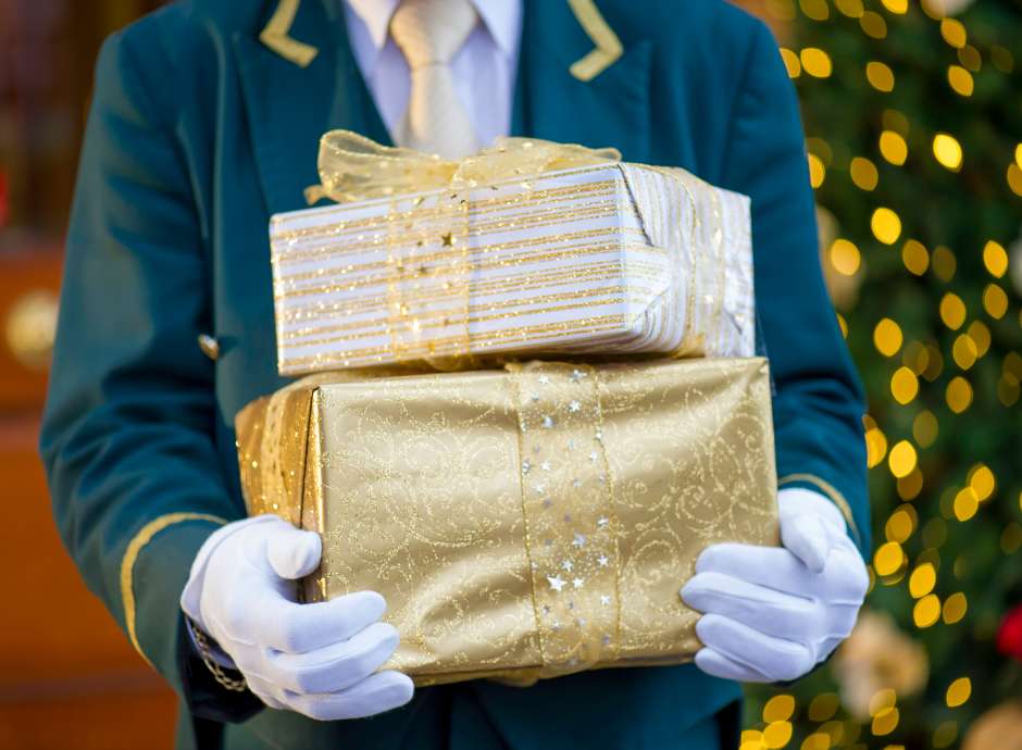 Concierge with presents