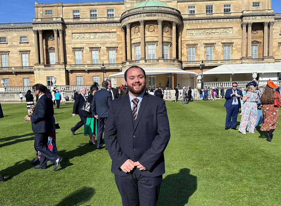 Jack outside Windsor Castle