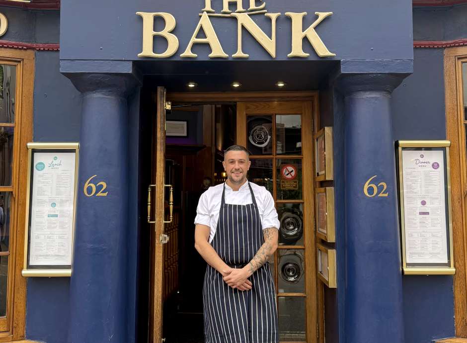 Chef Tom Riddler outside 62 The Bank