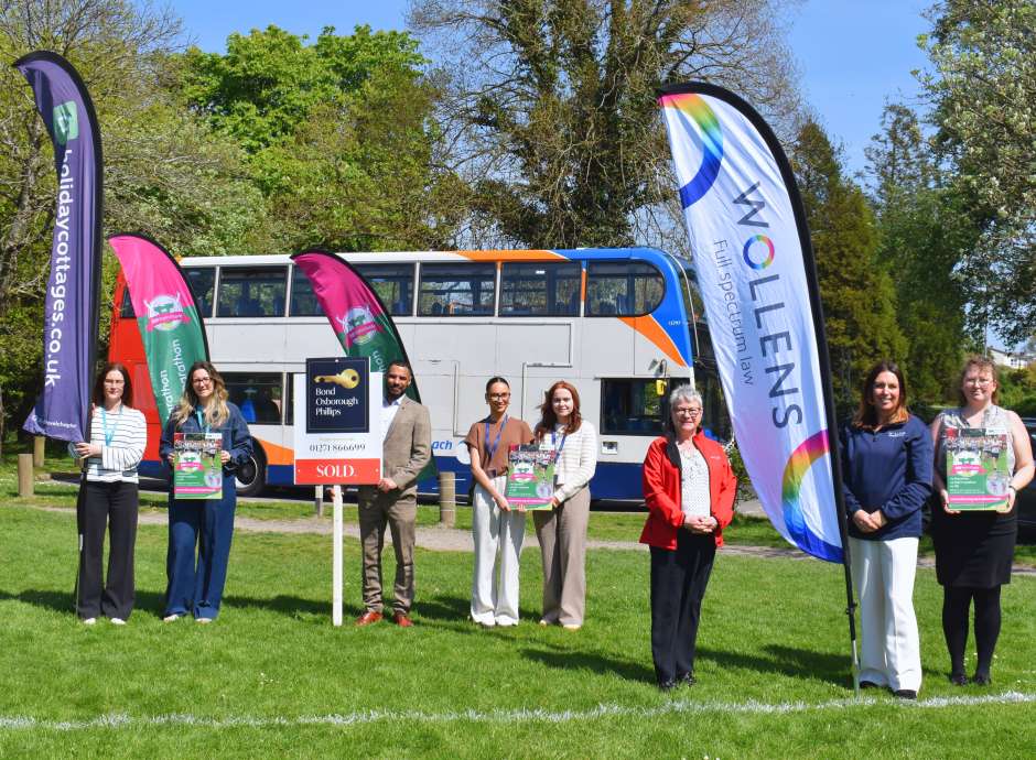 local companies at rock park standing on the grass for Children's Hospice Southwest 