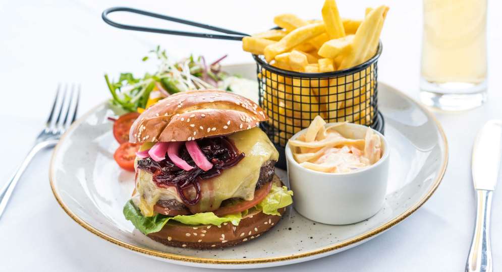Barnstaple Hotel Restaurant Dining Signature Beef Burger