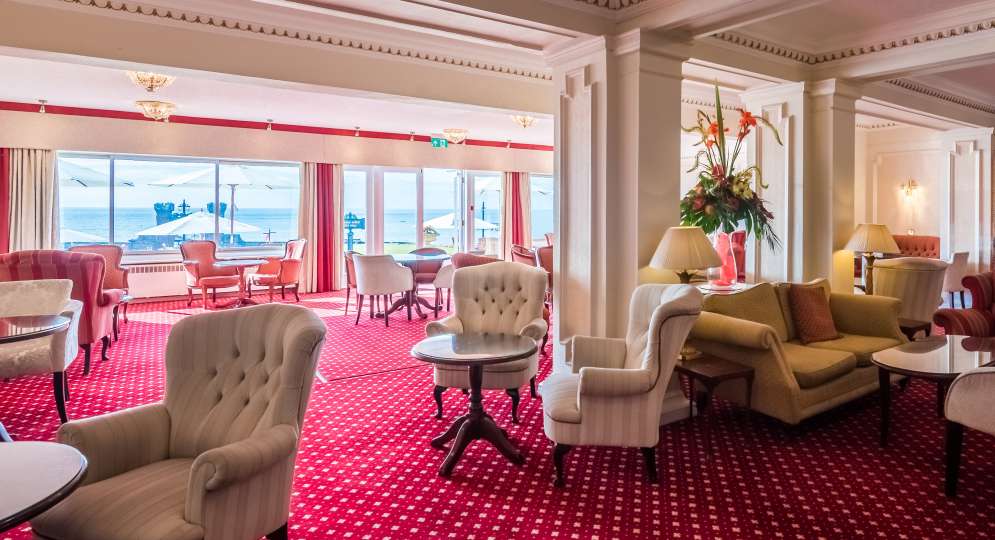 Victoria suite at the Belmont hotel with view of sea