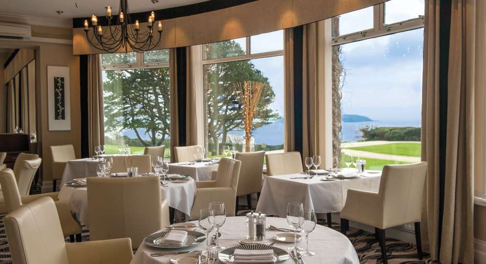 bay view restaurant at carlyon bay hotel